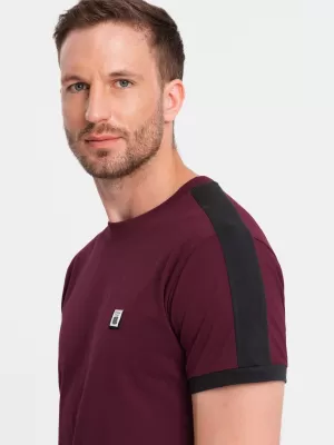Pánské triko OMBRE S1632 MAROON