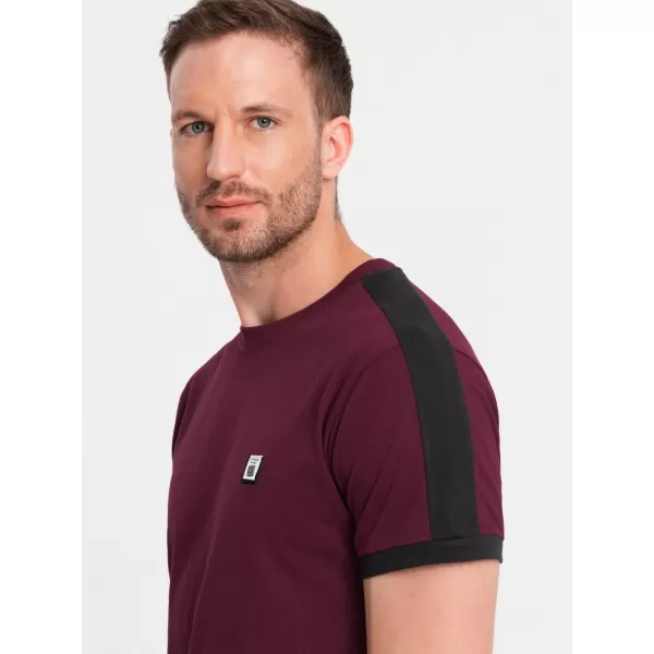  Pánské triko OMBRE S1632 MAROON 