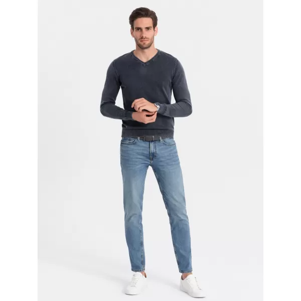  Pánský svetr OMBRE OM-SWOS-0108 NAVY BLUE 
