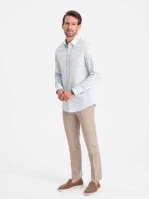 Pánská košile OMBRE OM-SHCS-0156 BLUE