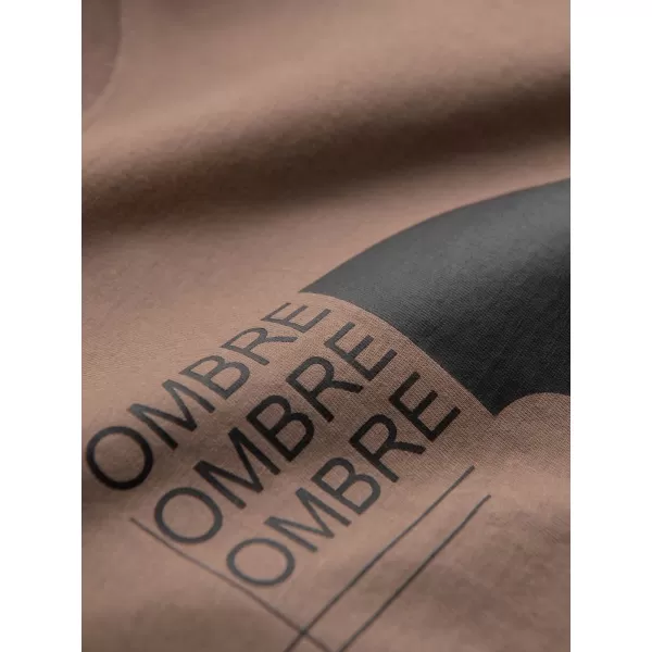  Pánské triko OMBRE OM-TSPT-0166 LIGHT BROWN 