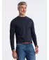 Pánské triko s dlouhým rukávem OMBRE OM-LSBL-0106 NAVY BLUE