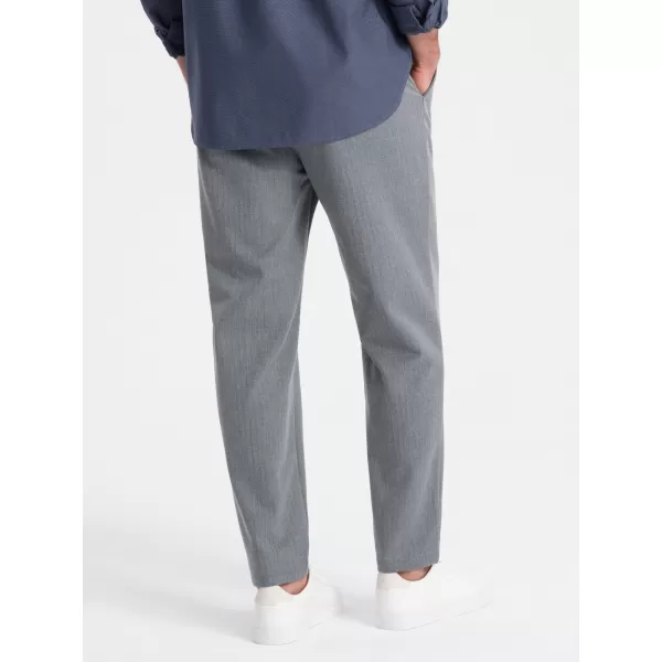  Pánské kalhoty OMBRE OM-PACP-0158 GREY 
