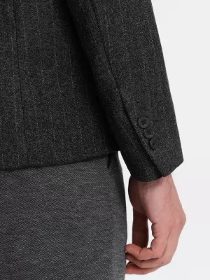 Pánské sako OMBRE OM-BLZB-0113 GRAPHITE