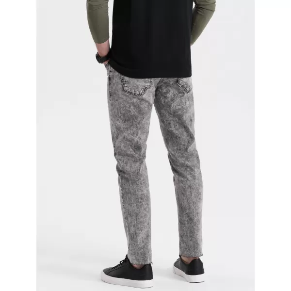  Pánské džíny OMBRE OM-PADP-0146 GREY 