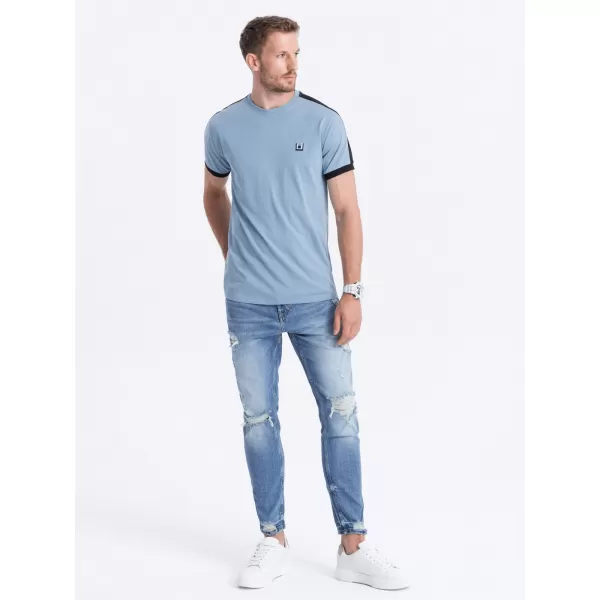  Pánské triko OMBRE S1632 BLUE 