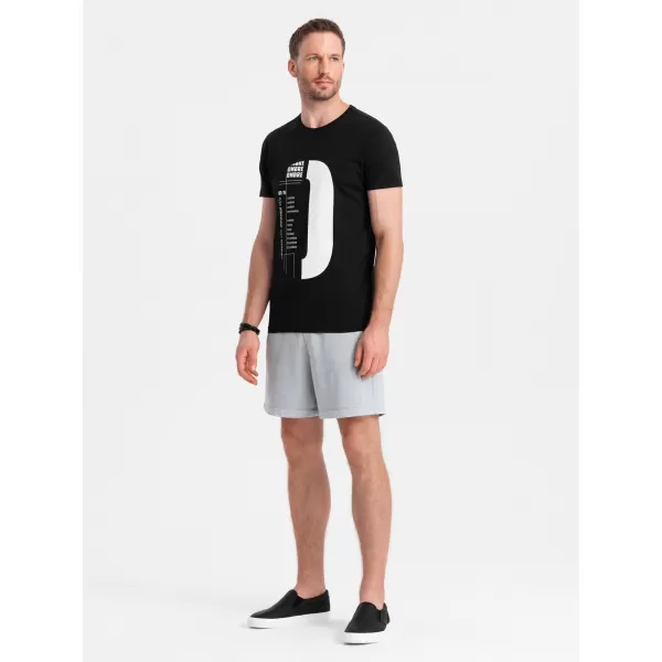  Pánské triko OMBRE OM-TSPT-0166 BLACK 