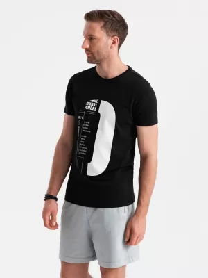 Pánské triko OMBRE OM-TSPT-0166 BLACK