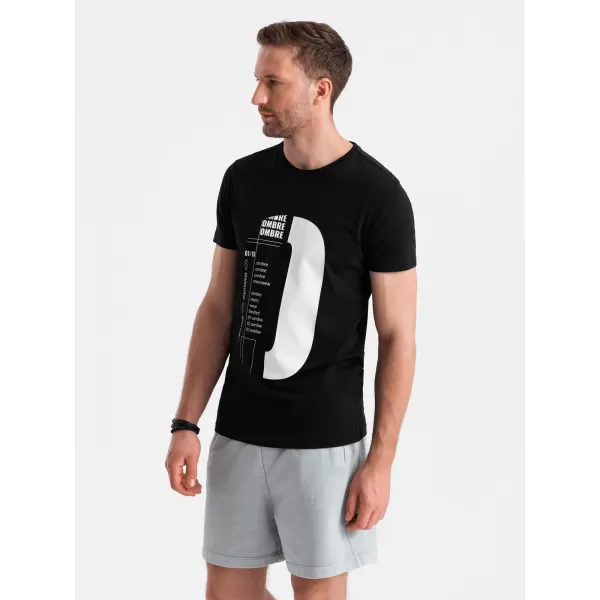  Pánské triko OMBRE OM-TSPT-0166 BLACK 