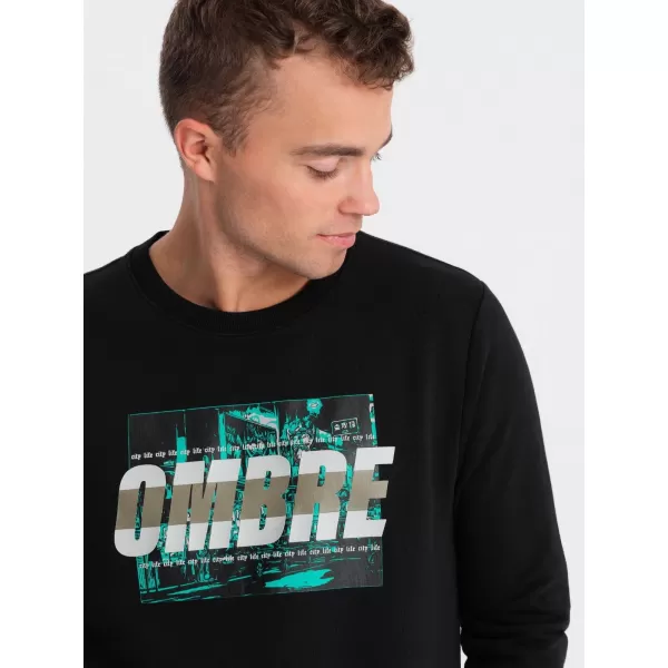  Pánská mikina OMBRE OM-SSPS-0156 BLACK 