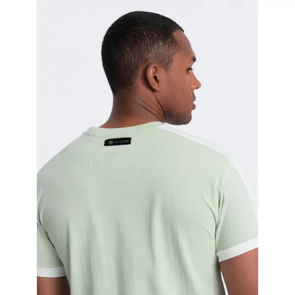  Pánské triko OMBRE S1632 LIGHT MINT 