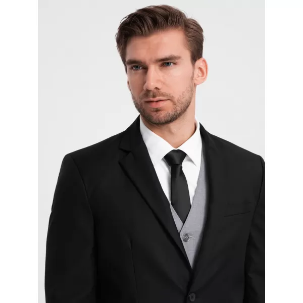  Pánské sako OMBRE OM-BLZB-0115 BLACK 