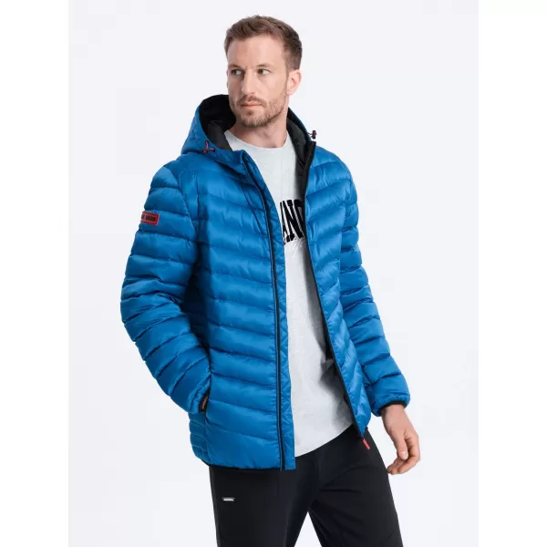 Pánská bunda OMBRE OM-JALP-0121 INTENSE BLUE 