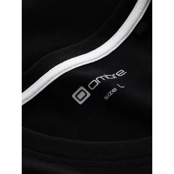  Pánské triko OMBRE OM-TSCT-0106 BLACK 