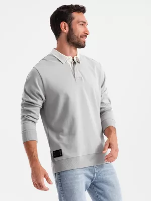 Pánská mikina OMBRE OM-SSNZ-0132 ASH