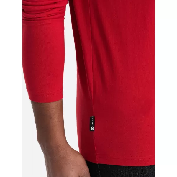  Pánské triko s dlouhým rukávem OMBRE OM-LSBL-0106 RED 