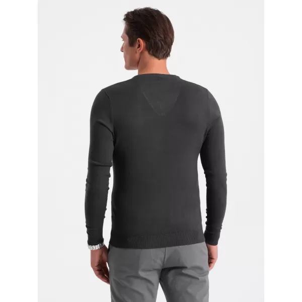  Pánský svetr OMBRE OM-SWBS-0107 GRAPHITE 