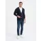 Pánský svetr OMBRE OM-SWCD-0109 NAVY BLUE