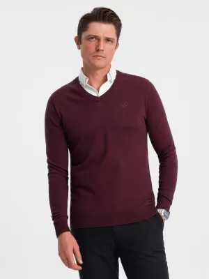 Pánský svetr OMBRE OM-SWSW-0102 MAROON