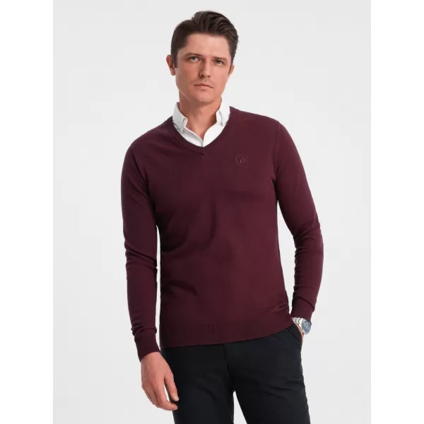  Pánský svetr OMBRE OM-SWSW-0102 MAROON 