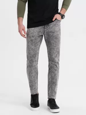 Pánské džíny OMBRE OM-PADP-0146 GREY
