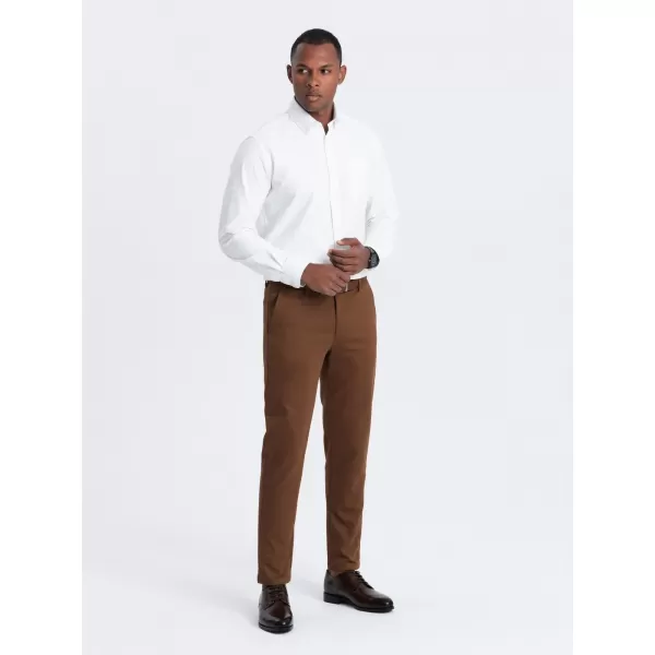  Pánské kalhoty OMBRE OM-PACP-0190 CARAMEL 