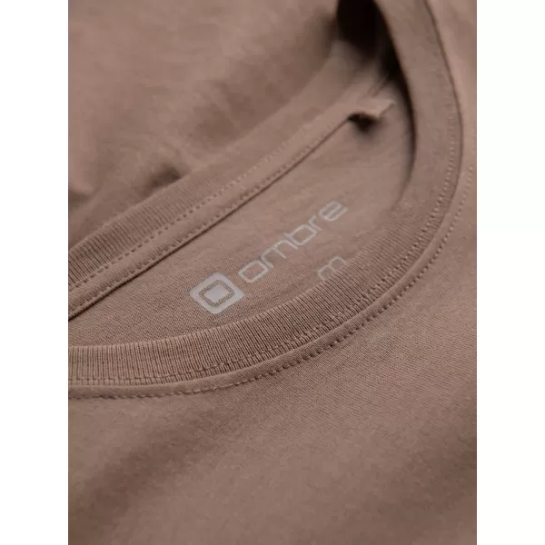  Pánské triko OMBRE OM-TSPT-0166 LIGHT BROWN 