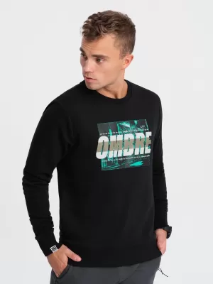 Pánská mikina OMBRE OM-SSPS-0156 BLACK