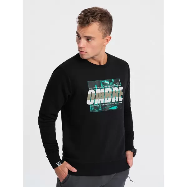  Pánská mikina OMBRE OM-SSPS-0156 BLACK 