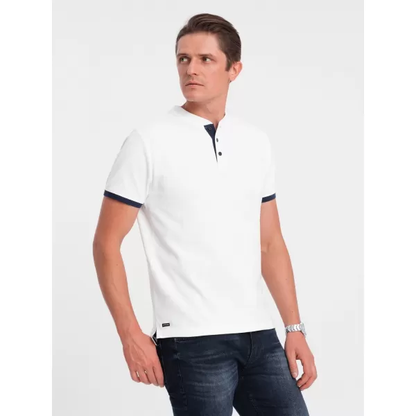  Pánské triko OMBRE OM-TSCT-0156 WHITE 