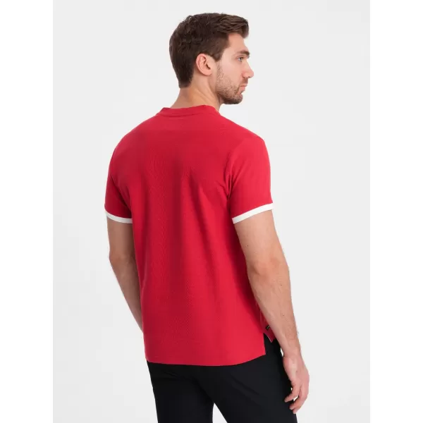  Pánské triko OMBRE OM-TSCT-0156 RED 
