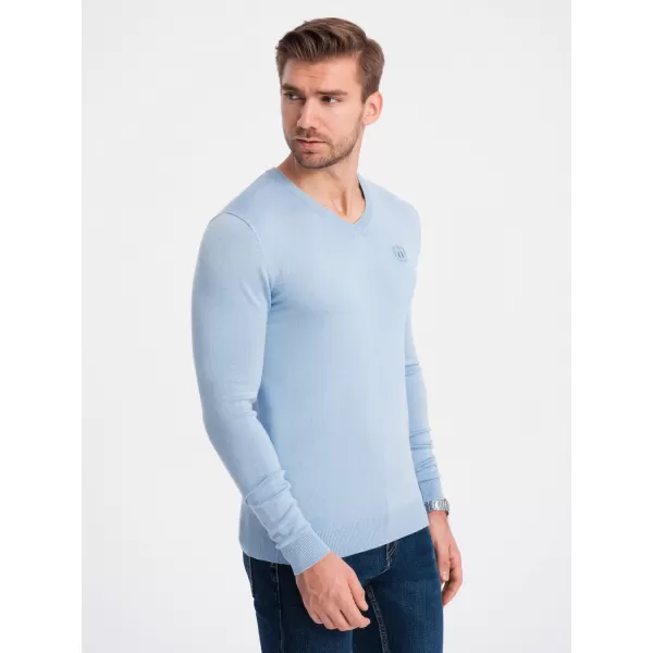  Pánský svetr OMBRE OM-SWBS-0107 LIGHT BLUE 01 