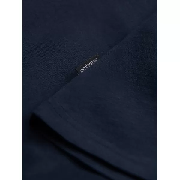  Pánské triko OMBRE OM-TSBS-0146 NAVY BLUE 