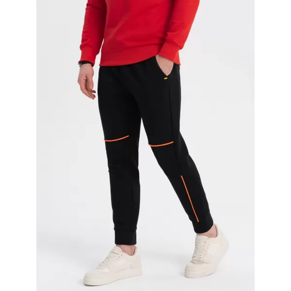  Pánské tepláky OMBRE OM-PASK-0145 BLACK 