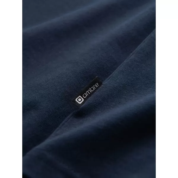  Pánské triko OMBRE OM-TSCT-0106 NAVY BLUE 