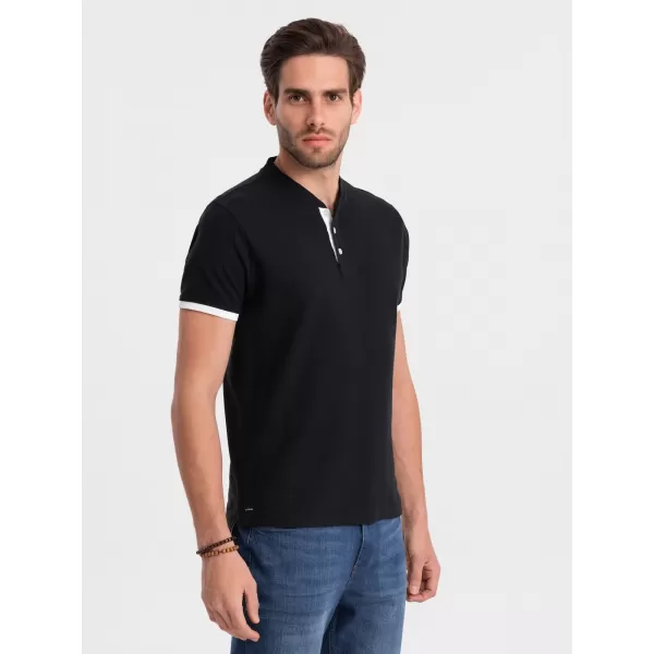  Pánské triko OMBRE OM-TSCT-0156 BLACK 