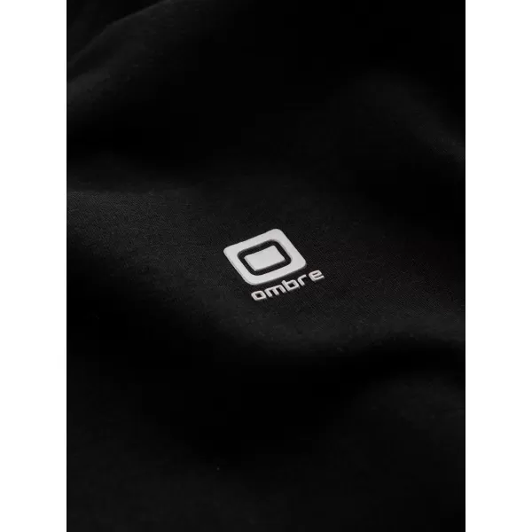  Pánské triko s dlouhým rukávem OMBRE OM-LSCL-0102 BLACK 