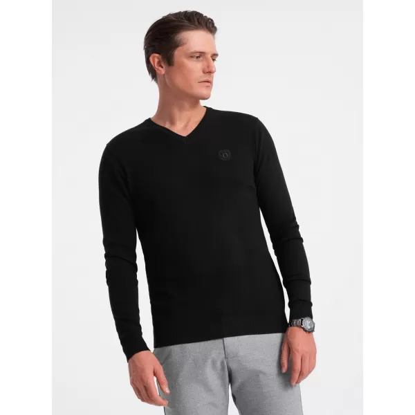  Pánský svetr OMBRE OM-SWBS-0107 BLACK 