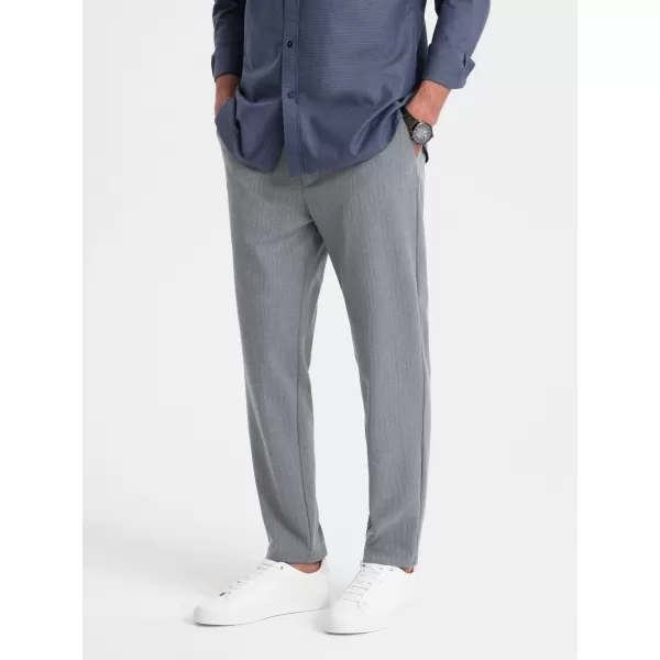  Pánské kalhoty OMBRE OM-PACP-0158 GREY 