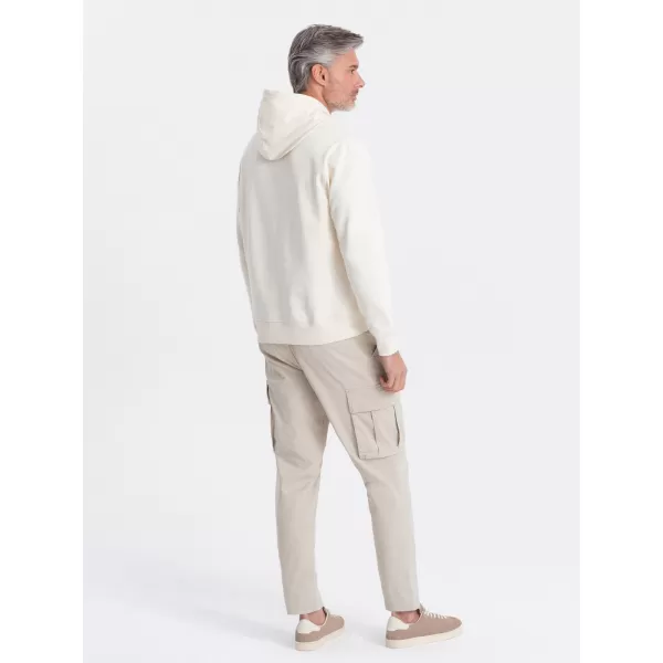  Pánská mikina OMBRE OM-SSBN-0177 CREAM 