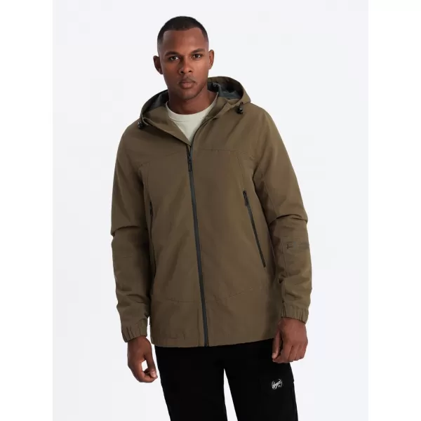  Pánská bunda OMBRE OM-JANP-0191 BROWN 