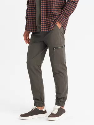 Pánské tepláky OMBRE OM-PAJO-0200 OLIVE
