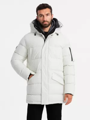 Pánská bunda OMBRE OM-JALJ-0201 WHITE