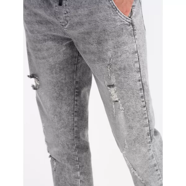  Pánské džíny OMBRE OM-PADJ-0150 LIGHT GREY 