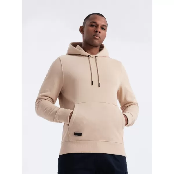  Pánská mikina OMBRE OM-SSBN-0161 BEIGE 