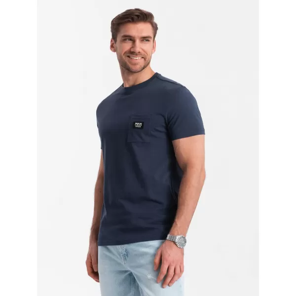  Pánské triko OMBRE OM-TSCT-0109 NAVY BLUE 