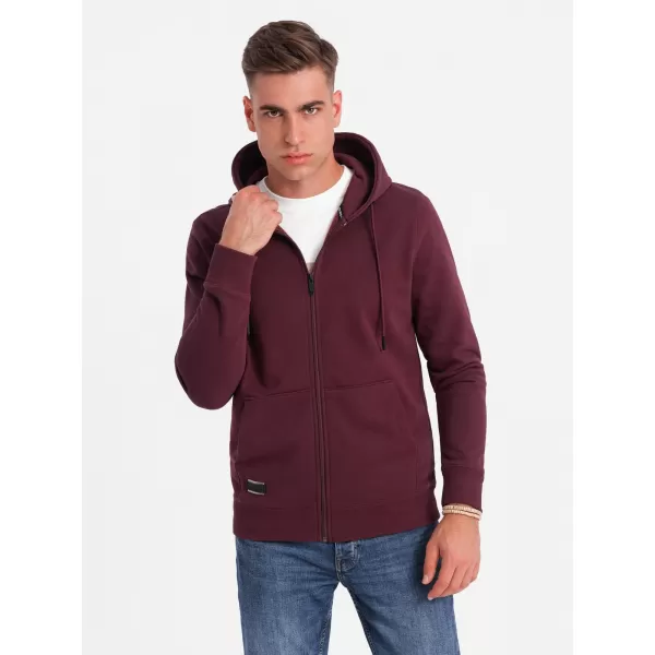  Pánská mikina OMBRE OM-SSBZ-0160 MAROON 