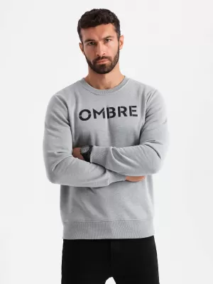 Pánská mikina OMBRE OM-SSPS-0181 GRAY MELANGE