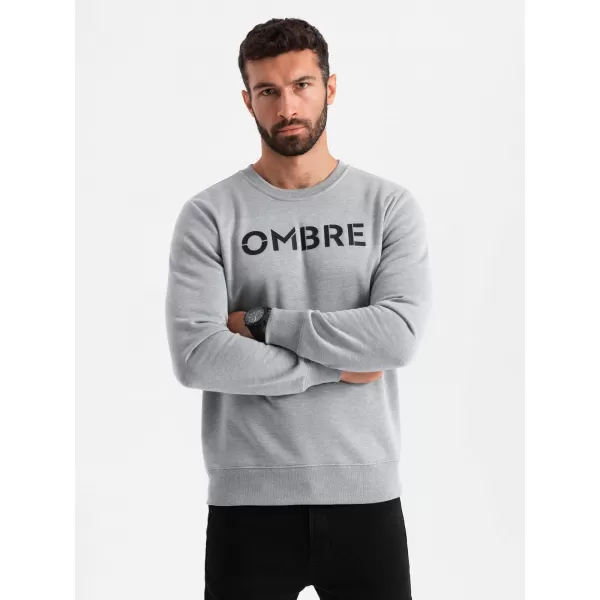  Pánská mikina OMBRE OM-SSPS-0181 GRAY MELANGE 