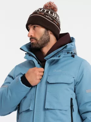 Pánská bunda OMBRE OM-JALJ-0169 BLUE